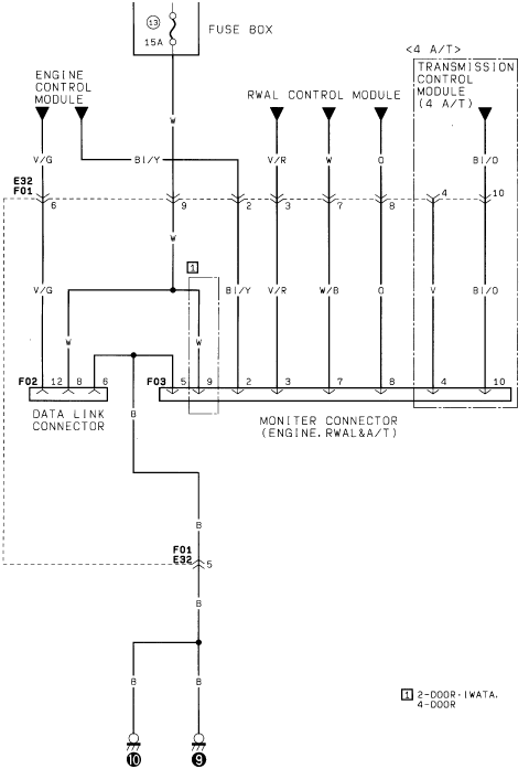 1986 Suzuki Samurai - Diagram shows wiring for the kick circuit of a Suzuki Samurai.
