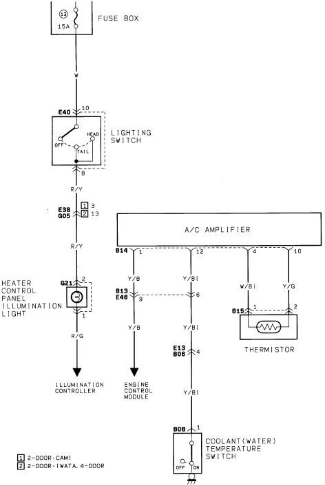 1986 Suzuki Samurai - Wiring diagram for Suzuki Samurai kick wiring, showing electrical components and connections.