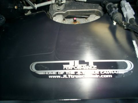 2003 Mercury Marauder - Engine intake cover with JL Performance branding and website.