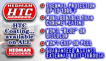 1979 Ford Bronco - Hedman HTC Headers advertisement lists benefits like thermal protection up to 1300F and durability.