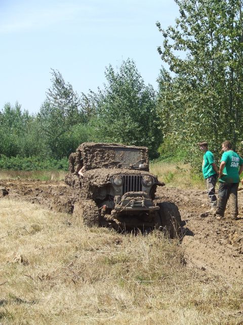 1977 Ford F-150 - Jeep stuck in mud during an event.