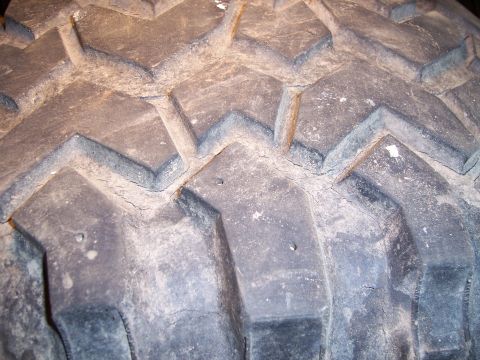 1983 Ford Bronco - This photo shows a close-up view of a tire's tread, not a 1983 Ford Bronco.