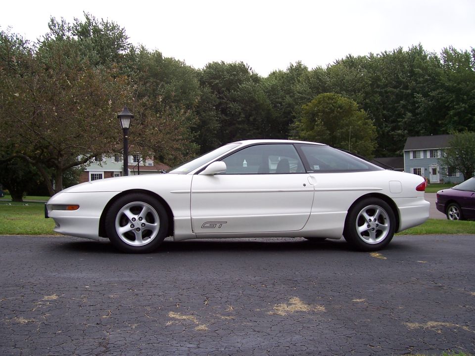 White 1993 Ford Probe GT side view