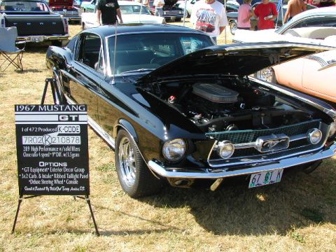 1967 Ford Ranchero - 1967 Ford Mustang GT K-Code with 289 High Performance engine and GT Equipment Exterior Decor Group.