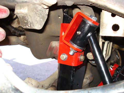 1994 Ford Bronco - An aftermarket suspension component is shown installed on the underside of a vehicle.