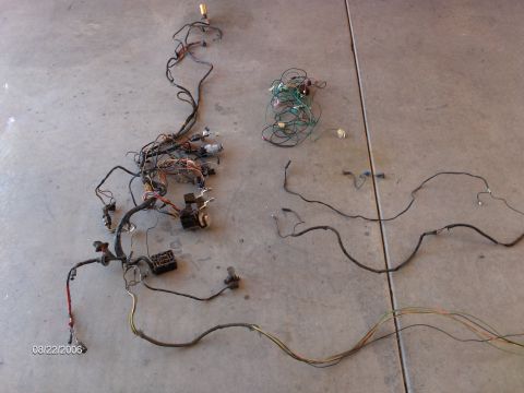 1966 Ford Fairlane - There's the old factory Ford Fairlane wiring harness. With it out, it doesn't look like there's much to it. By the way, that bundle with gr…