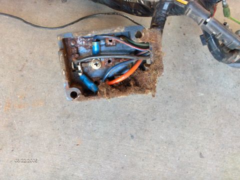 1966 Ford Fairlane - Here you see the back side of the old factory fuse box.