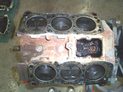 1992 Ford Wagon - Top view of block.