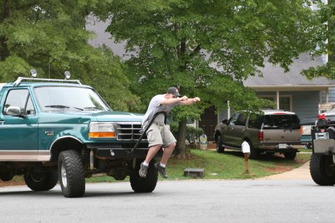 1990 Ford Bronco - Flying...sort of