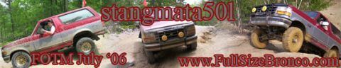 1995 Ford Bronco - Three Ford Broncos navigate a challenging off-road course, their capabilities.