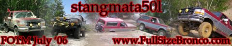 1995 Ford Bronco - Several Ford Broncos tackle challenging terrain, including mud and water obstacles.