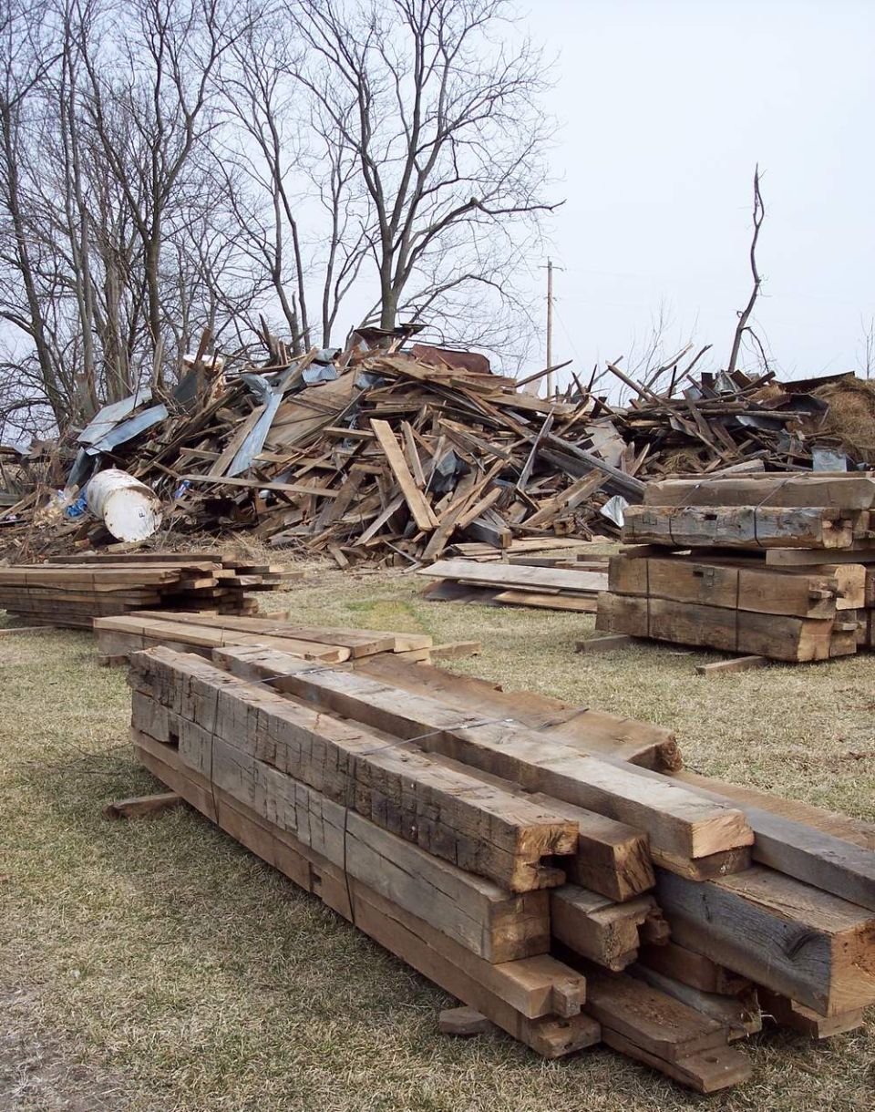 Barn wood removed before we burned what was left.