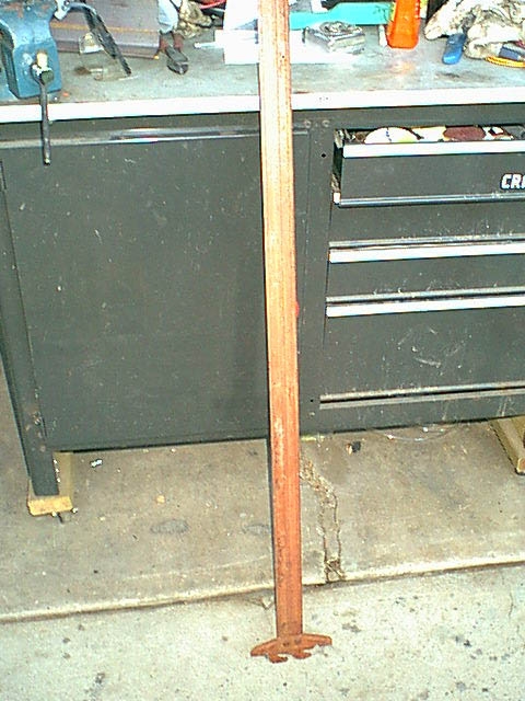 1983 Ford Bronco - i needed a way to move the new shop press around the garage. More free bed rails. Here is the shop press dolly in the first stages.