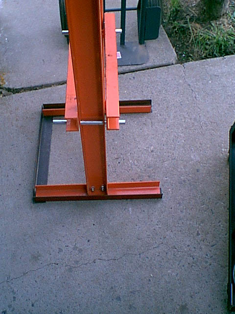 1983 Ford Bronco - here is what it will be. the press will sit in the rails and this will allow the press to move around the shop.