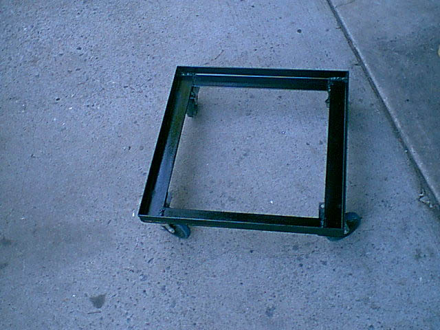 here it is with 2 coats of gloss black paint.