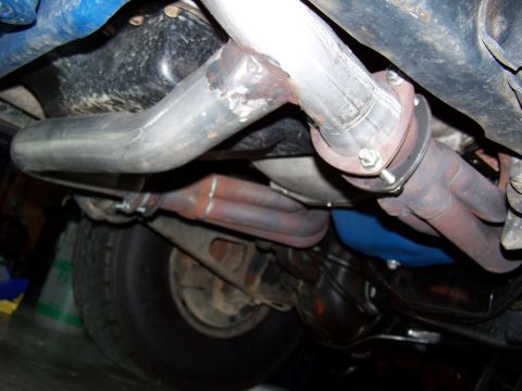 1983 Ford Bronco - had to get a new y-pipe made. 2-1/2 all the way back