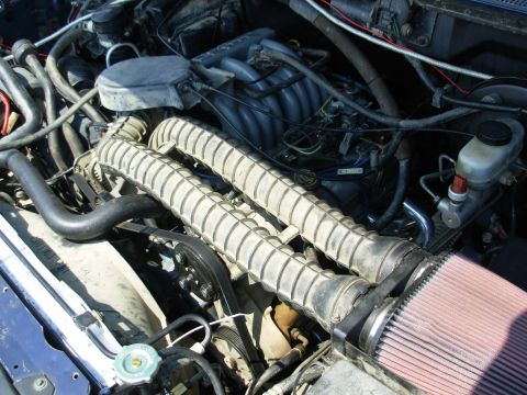 1994 Ford Bronco - We didn't have time to clean & paint the intake manifold & accessory brackets, but maybe later...