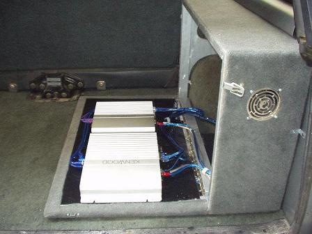 1992 Ford Bronco - Amp box finished, open, another view.