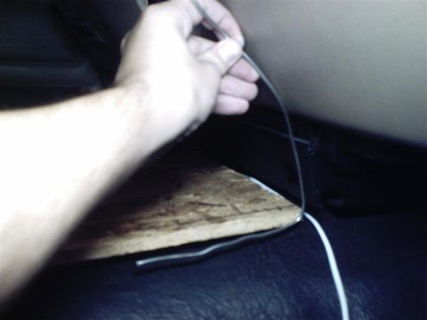 1987 Ford Bronco - ...and push it to the rear. I only have 2 hands, so I couldnt take a picture while I was making the contour. Basically you hold the short e…