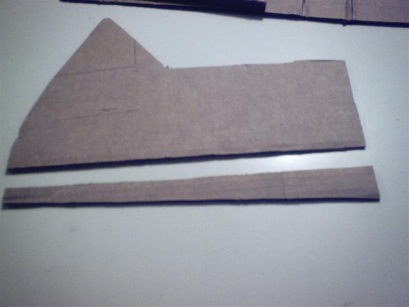 Now we have the original and the filler piece that will fit together to form the template for our side piece.