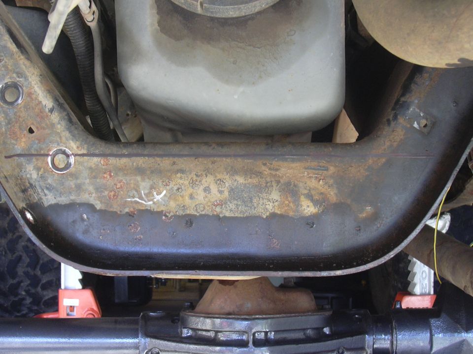 getting ready to cut the factory engine crossmember