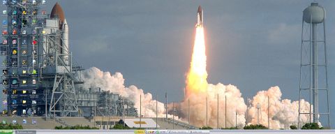 1988 Ford Bronco - Space shuttle launch from Kennedy Space Center, with SuperMotors.net logo visible.