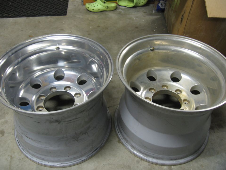 before and after polishing the 16.5x12 eagle alloys