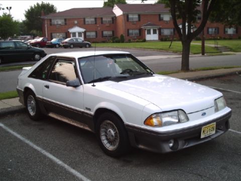 1989 Ford Mustang - This 1989 Ford Mustang GT is shown from the front three-quarter angle.