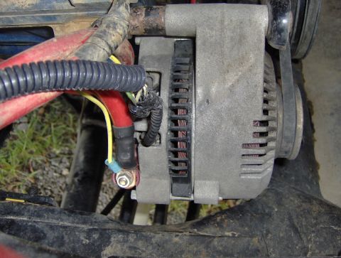 1978 Ford Bronco - the yellow wire is the one that comes off of the "A" terminal on the back of the 3G then goes to the "B+" terminal