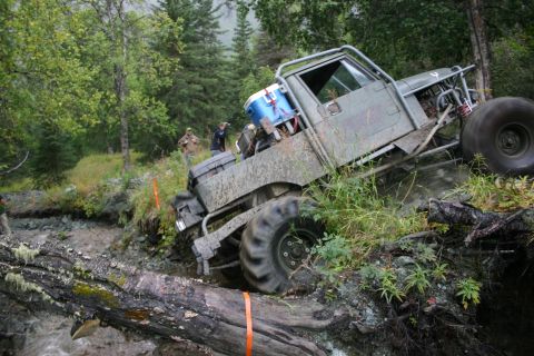 2003 Jeep TJ - After a couple tries, Johnny made it up.
