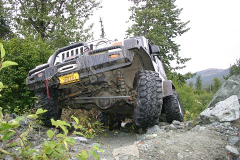 2003 Jeep TJ - Me posing on the biggest rock of the comp