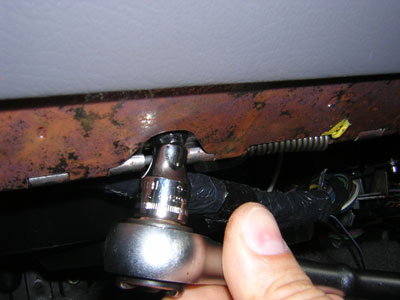 2000 Ford Crown Victoria - I believe there were (2) of these 6mm bolts to remove the glovebox