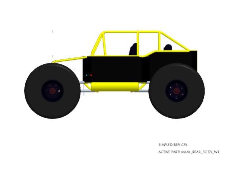 1966 Jeep CJ5 - Digital rendering of a custom off-road vehicle, not a 1966 Jeep CJ5.