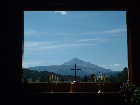 2006 Ford E350 - View from inside the memorial church in Big Sky.