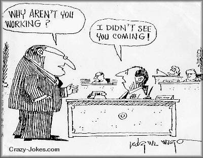 1976 Ford F-150 - Office humor cartoon about productivity and unexpected appearances.