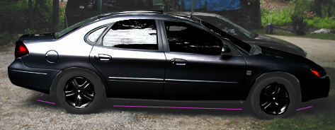 2000 Ford Taurus - Black Gen 4 w/ purple under carrage glow
