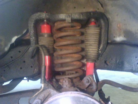1989 Ford Bronco - Here is the finished job with new shocks and donor mount.