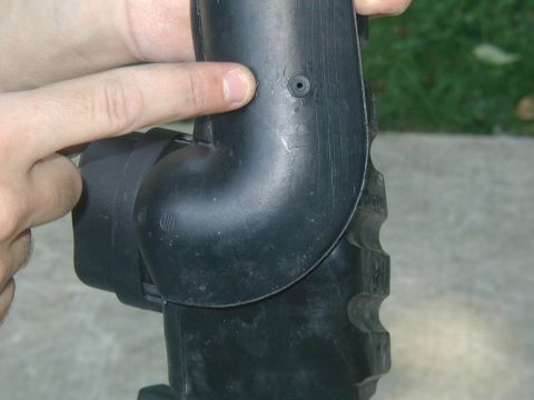 2000 Ford Taurus - As far as Brian and I can tell, this is was where the air was brought in with the intake silencer on... Sad really...