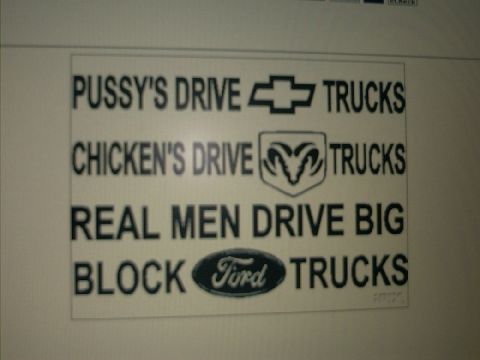 1978 Ford Bronco - This sticker promotes Ford trucks, contrasting them with Chevrolet and Dodge.