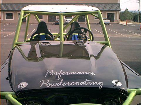 1978 Ford Bronco - Custom off-road buggy with a roll cage and racing seats is shown from the front.