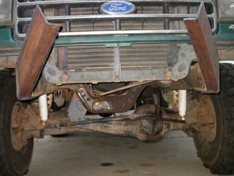1990 Ford Bronco - Brackets mounted on truck. They kind of look like big steel mandibles. I got a lot of strange looks driving around with them on there.