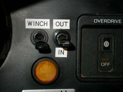 1990 Ford Bronco - In cab winch control.
