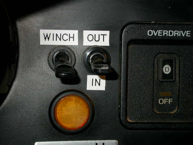 In cab winch control.