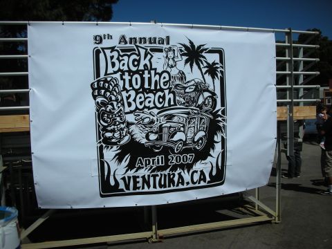 1998 Ford Crown Victoria - Promotional event banner for the 9th Annual Back to the Beach show in Ventura, CA, April 2007.