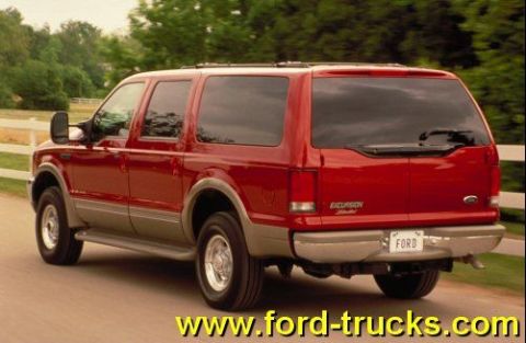 2001 Ford Excursion - My X has a Powerstroke Powerplant. This one has a 5.4 Liter V8. If you look at the tail pipe, it goes out the back, points to the ground, a…