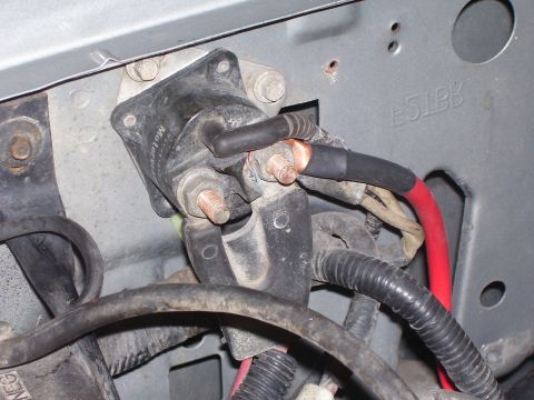 1992 Ford Bronco - Connection to the starter silinoid from the alt.