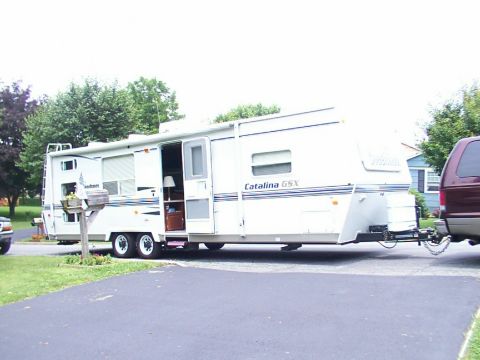 2001 Ford Excursion - Just another view. The trailer is 7K Lbs. and pulling it was not a problem, even in the hills of NJ and PA.