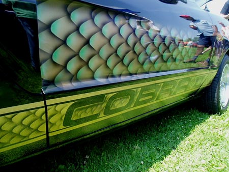 1978 Ford Mustang II - Custom scale paint job on a 1978 Ford Mustang II Cobra II, green 'COBRA' lettering along the lower body.