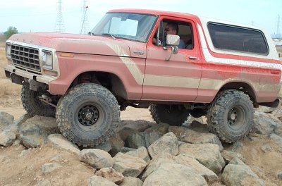 1979 Ford Bronco - This 1979 Ford Bronco is shown navigating a rocky terrain.