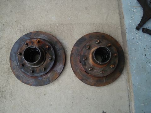 1996 Ford Bronco - Rotors with hubs connected from an 81 k20.